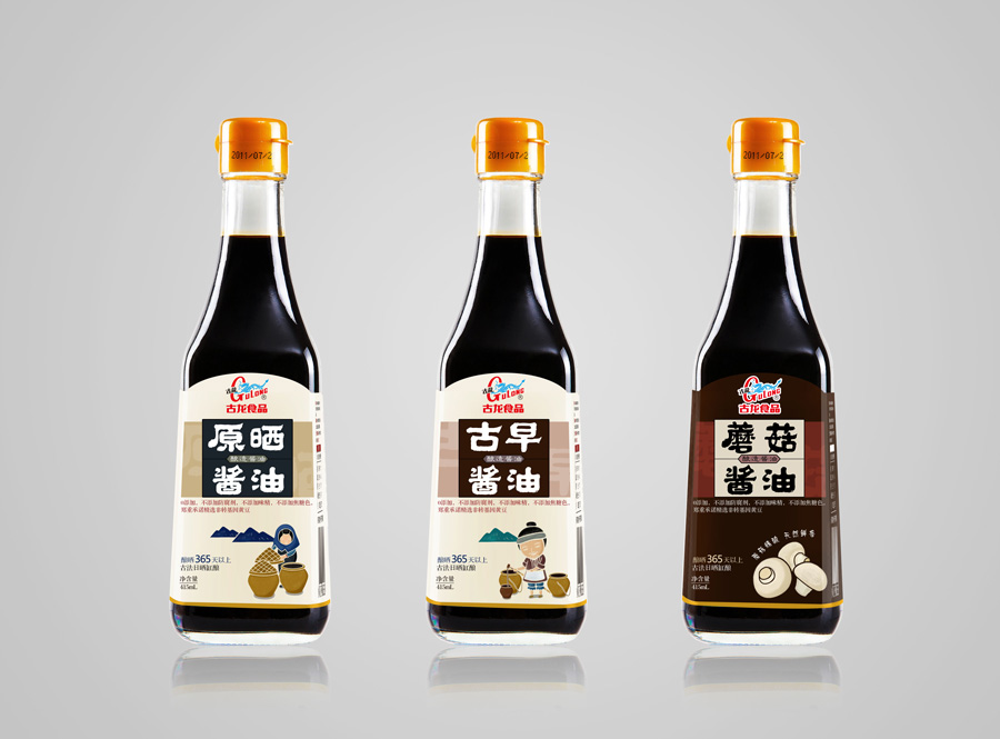 古龍原曬醬油包裝設(shè)計欣賞